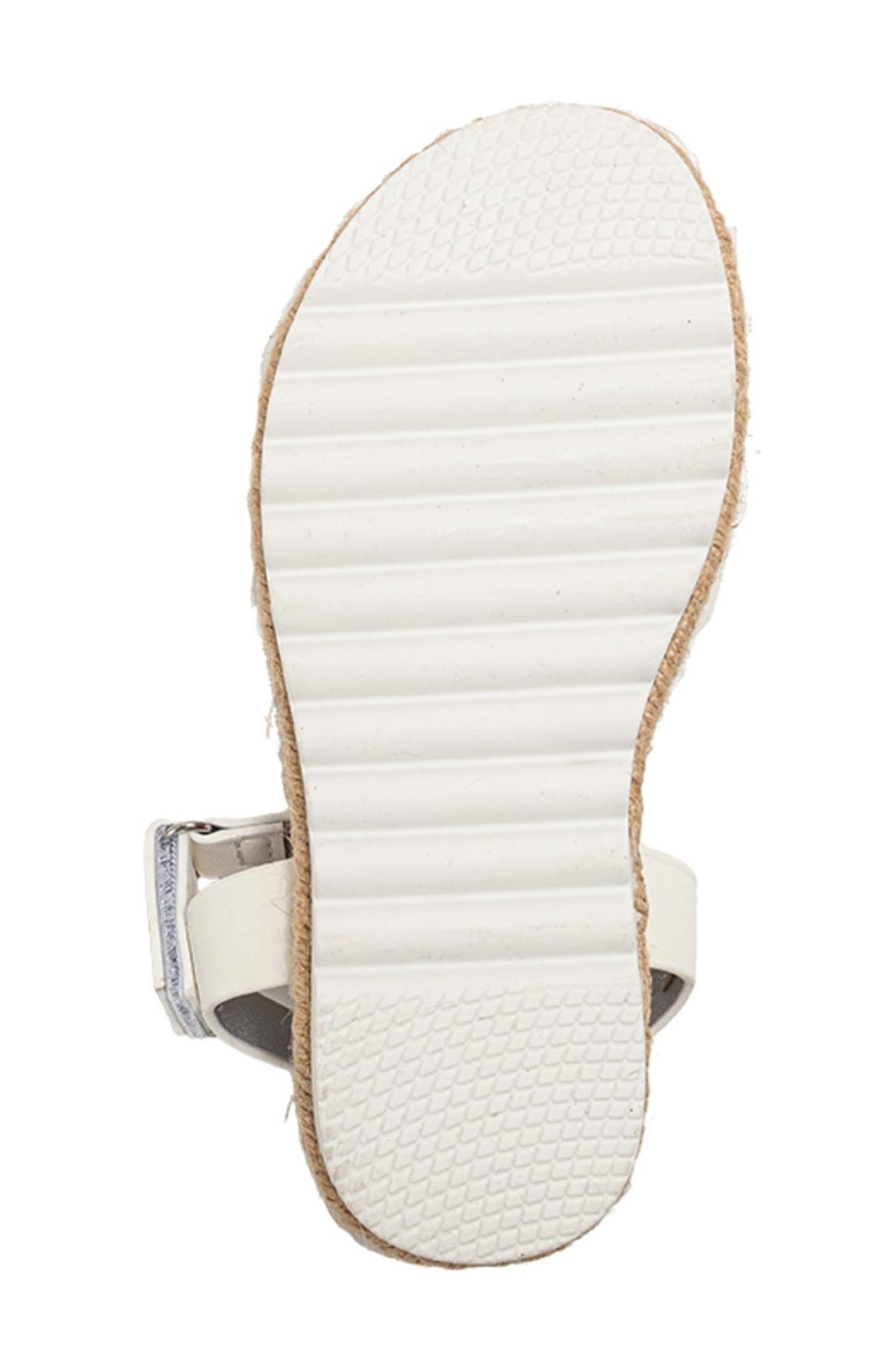 bebe Fleur Sandal, Alternate, color, White
