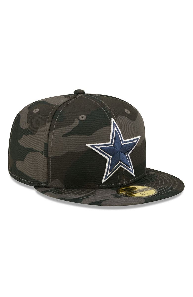 New Era Men's New Era Black Dallas Cowboys  Camo 59FIFTY Fitted Hat, Alternate, color, 