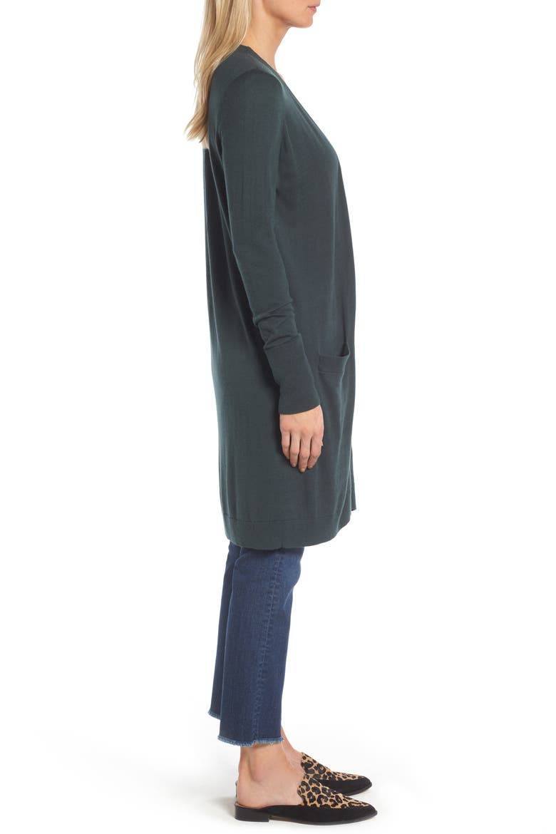 LONG CLOSURELESS CARDIGAN, Alternate, color, GREEN GABLES
