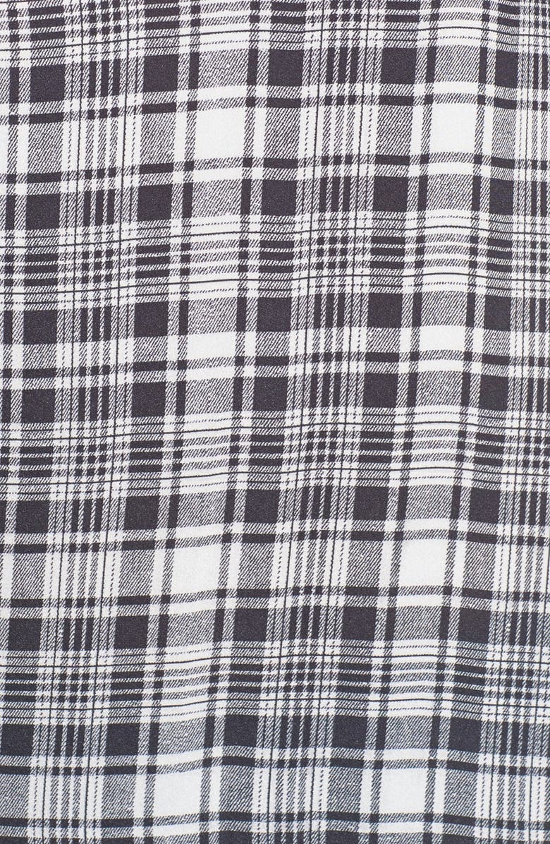 Bobeau Plaid Front Side Zip Sweatshirt, Alternate, color, 