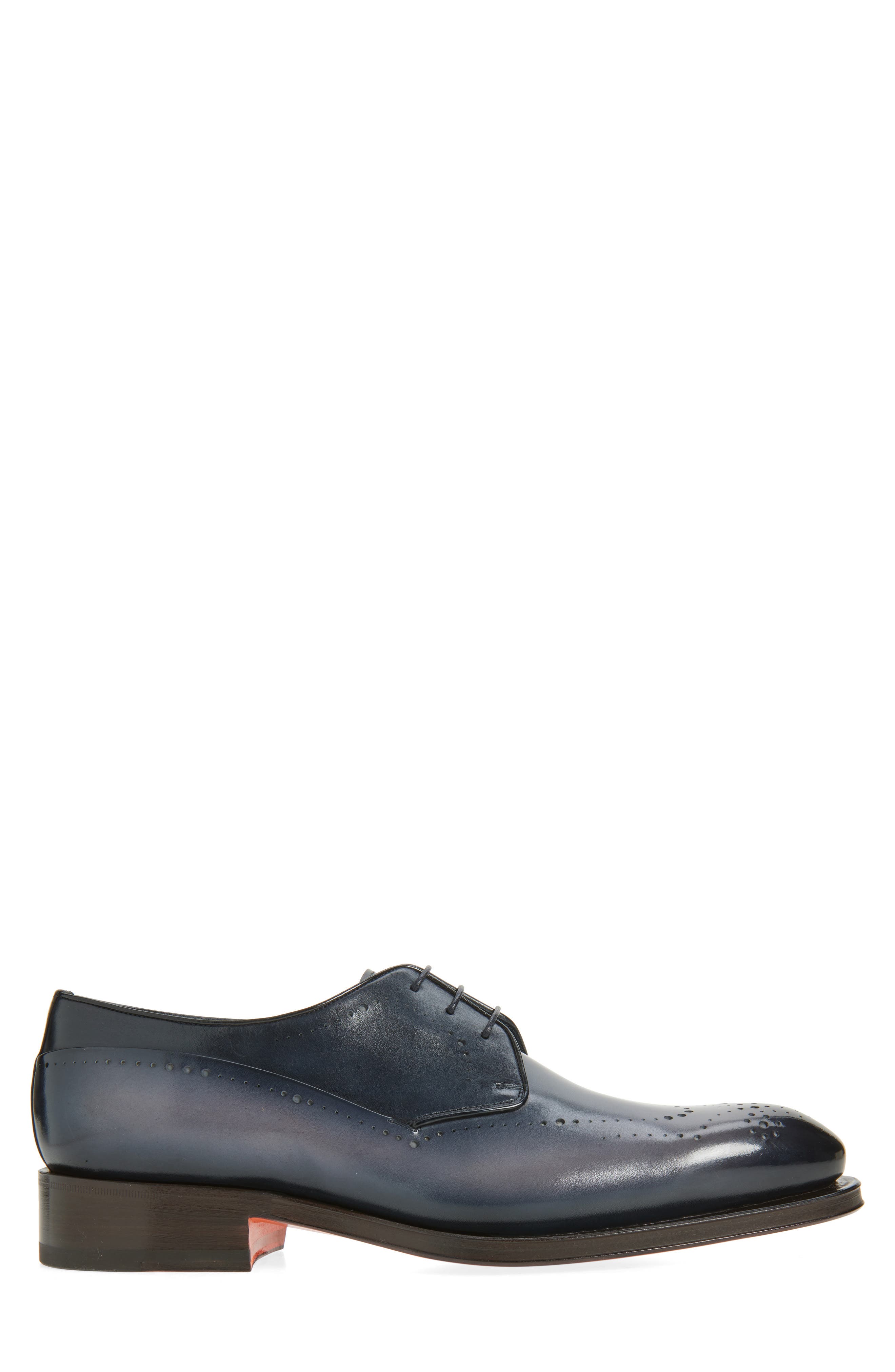 Santoni Imperialde Wingtip Derby, Alternate, color, Light Blue