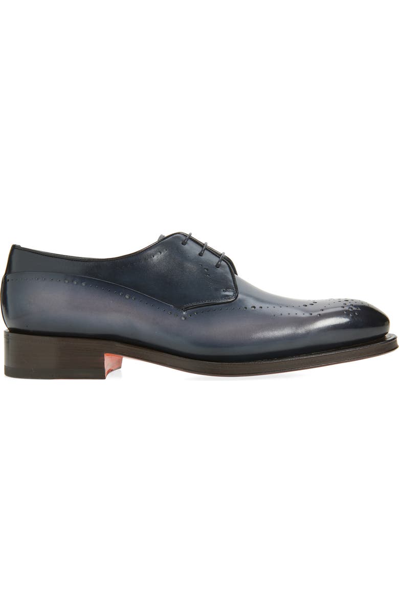 Santoni Imperialde Wingtip Derby, Alternate, color, Light Blue