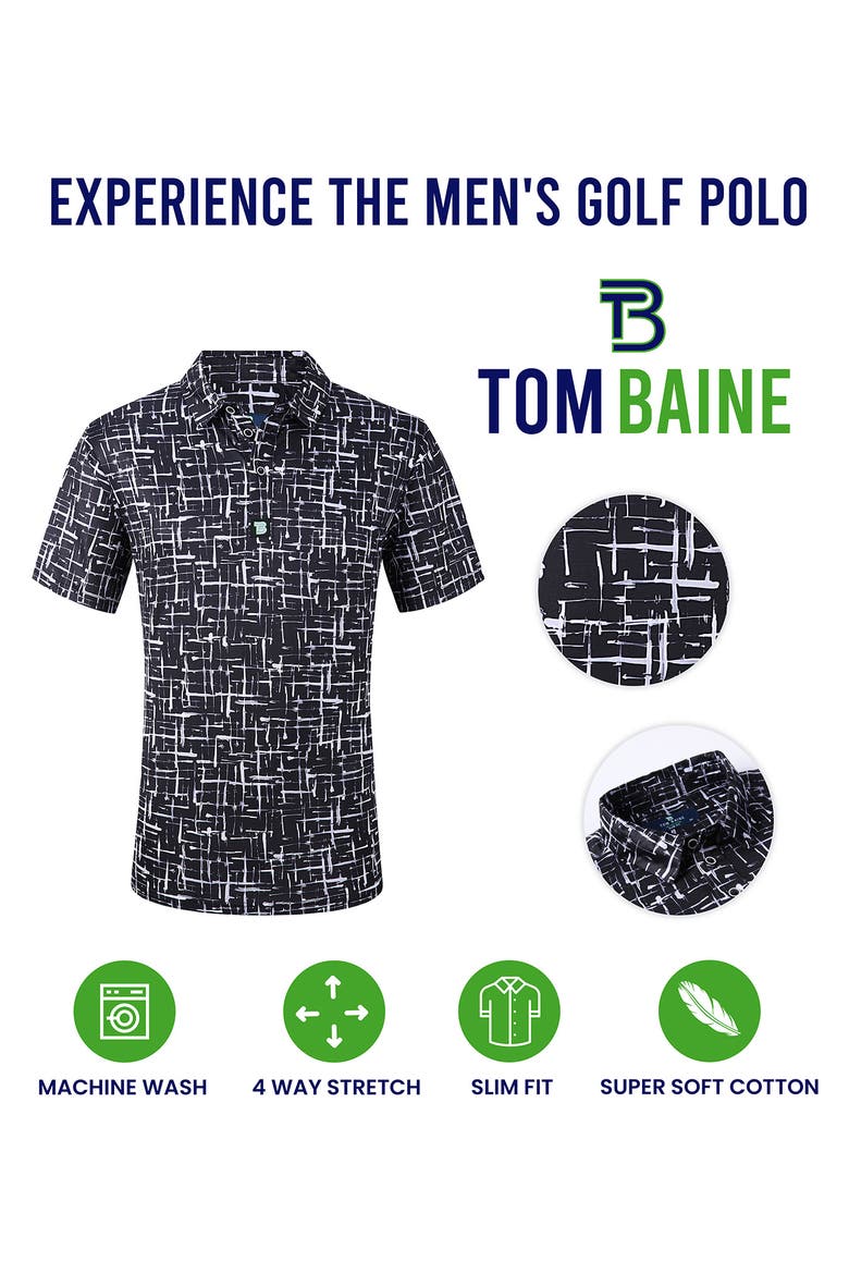 Patterned Slim Fit Performance Golf Polo, Alternate, color, ROYAL
