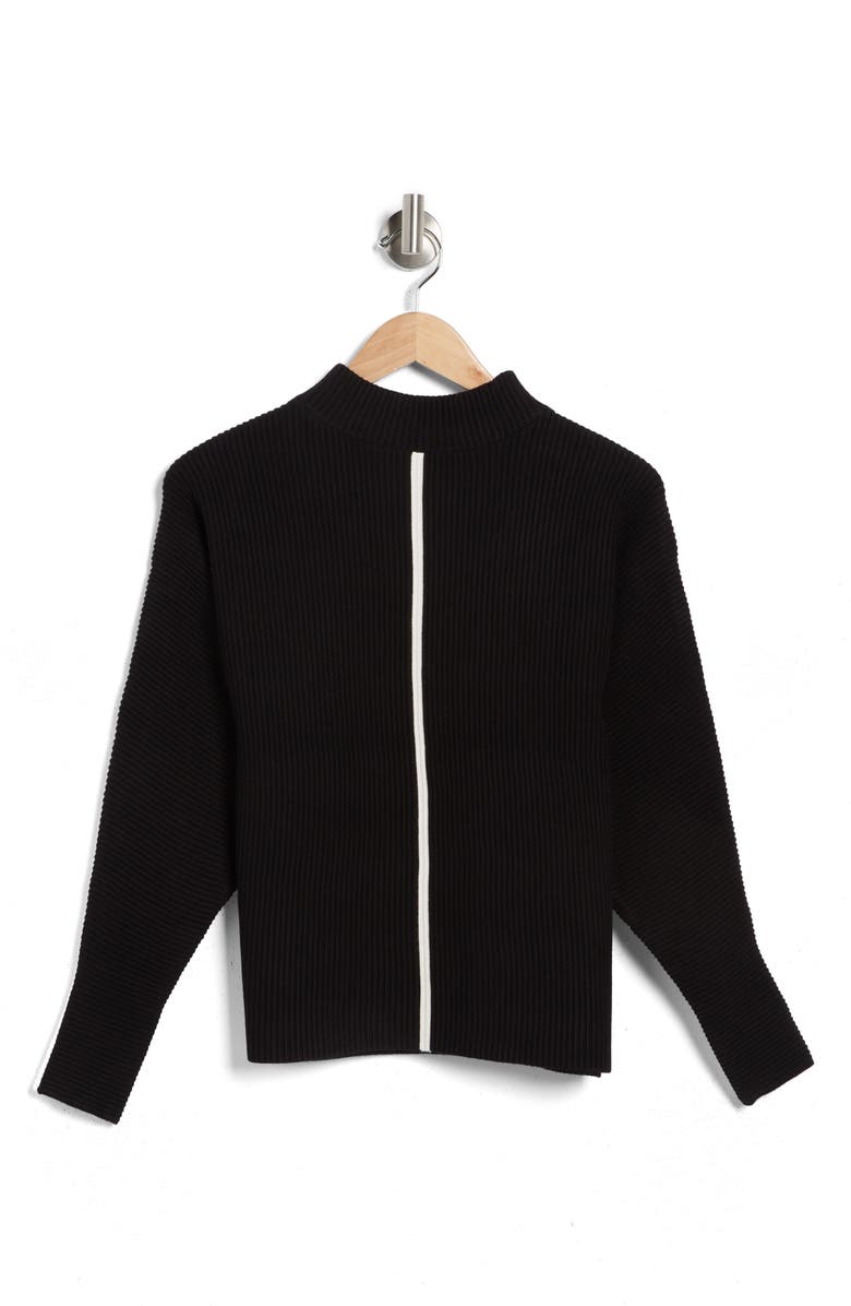 T Tahari Ribbed Long Sleeve Sweater, Alternate, color, 