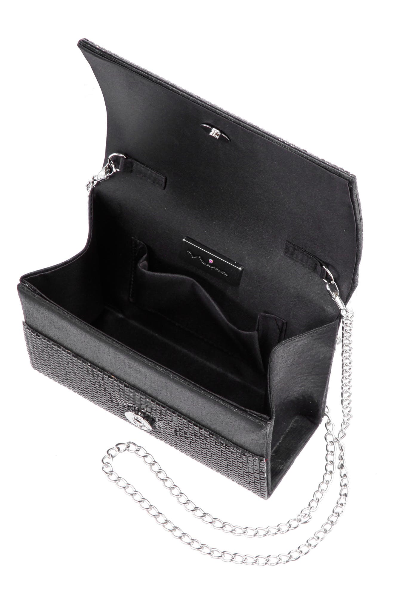 Nina Rhinestone Convertible Clutch, Alternate, color, 