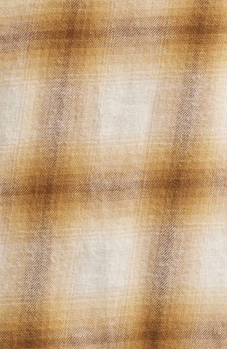 FRAME Lightweight Plaid Cotton & Wool Button-Up Shirt, Alternate, color, Tan Plaid