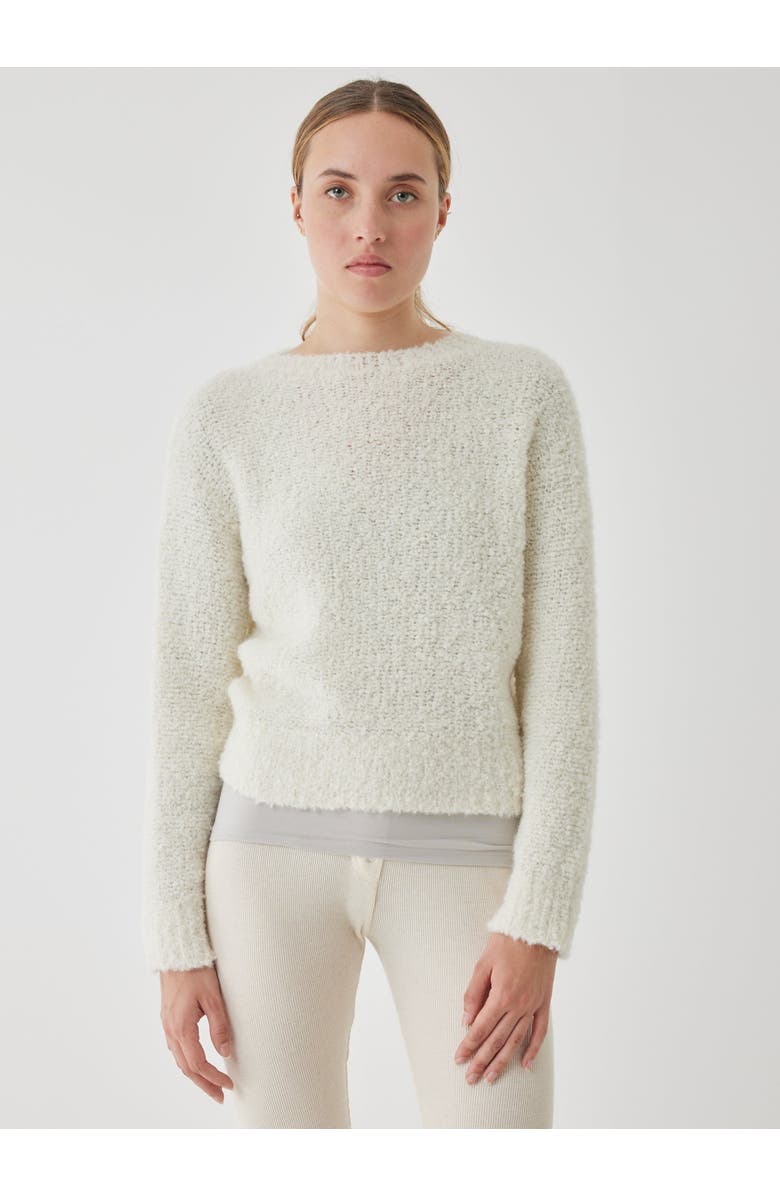 Majestic Filatures Alpaca Loup Long Sleeve Crewneck, Main, color, Nacre