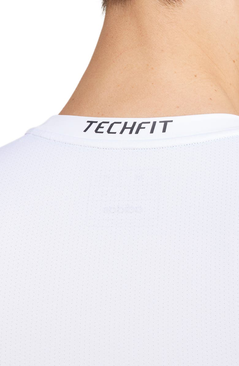 adidas Techfit AEROREADY Training T-Shirt, Alternate, color, White