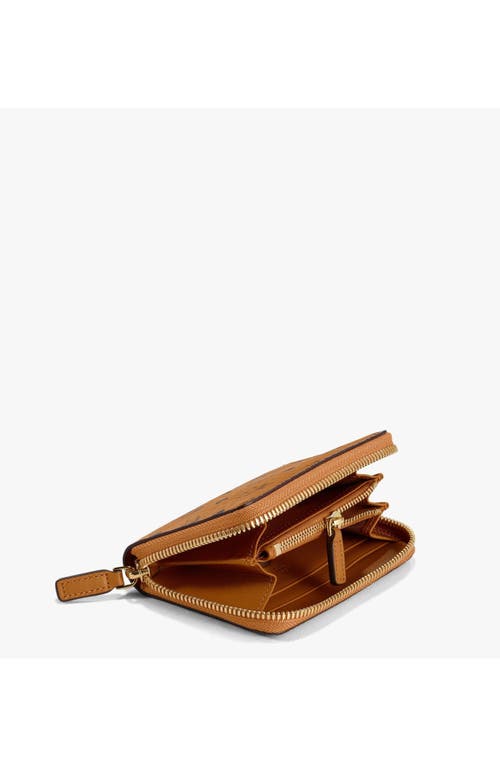 Mcm Zip Wallet In Brown