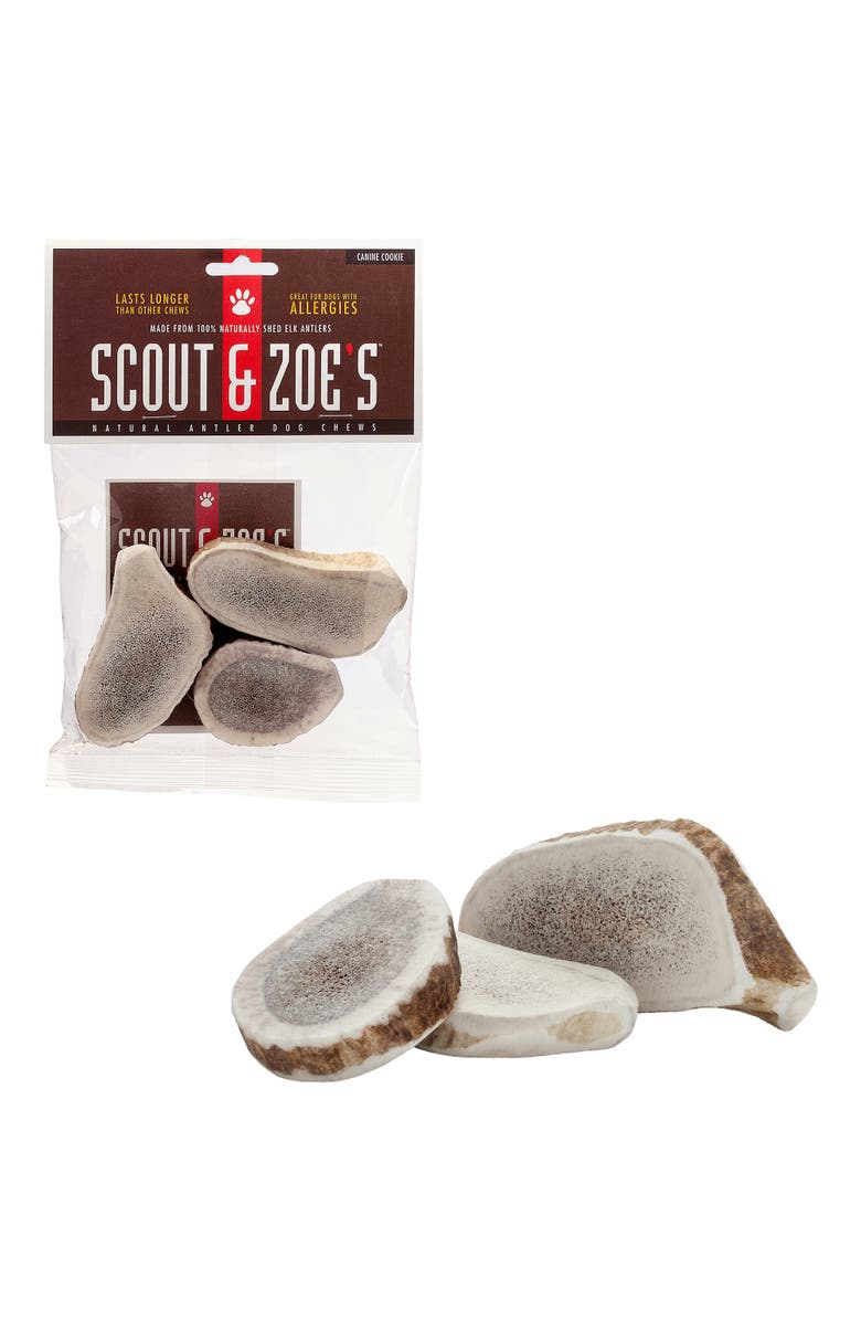 Scout & Zoe's Elk Antler Canine Cookies, Dog Chews, Small Breed Light Chewers, Alternate, color, Multicolored