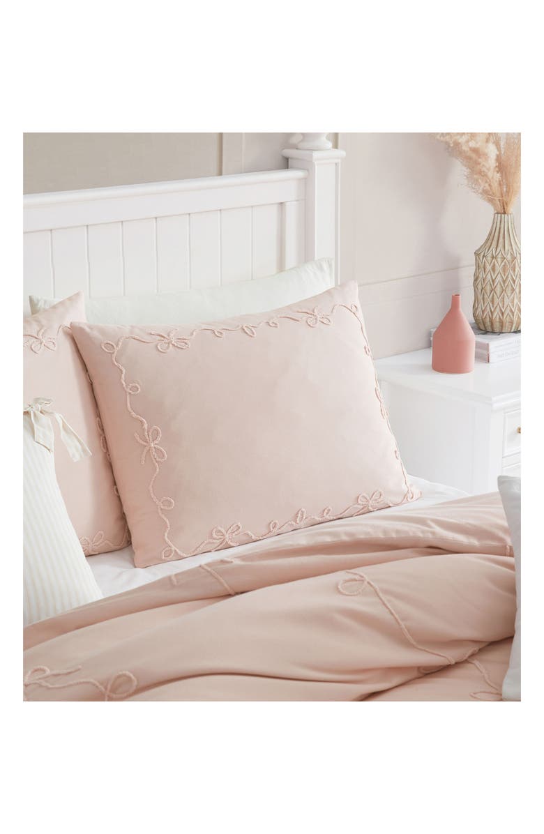 Peri Home Sasha Bows Duvet Cover 
Sham Set, Alternate, color, Blush