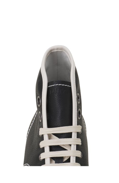 Lanvin Dbb1 High-top Leather Sneakers In Black