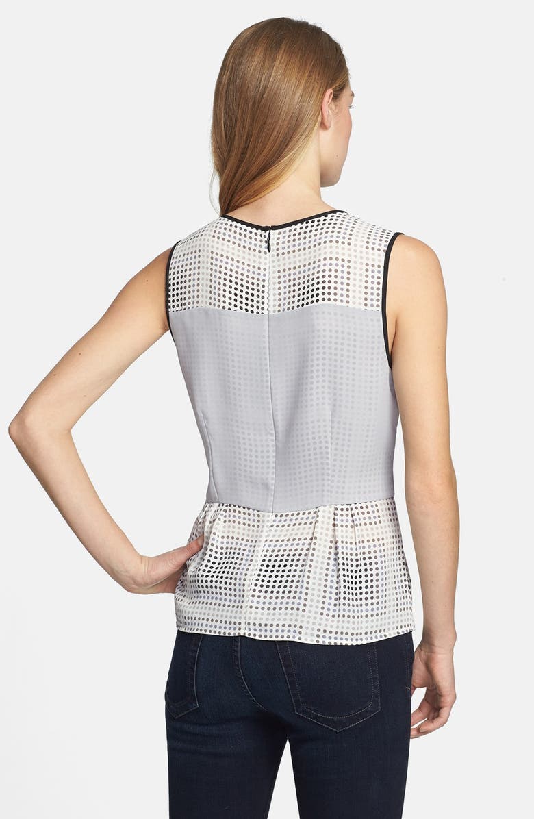 Halogen<sup>®</sup> Sheer Overlay Pleated Peplum Top, Alternate, color, 