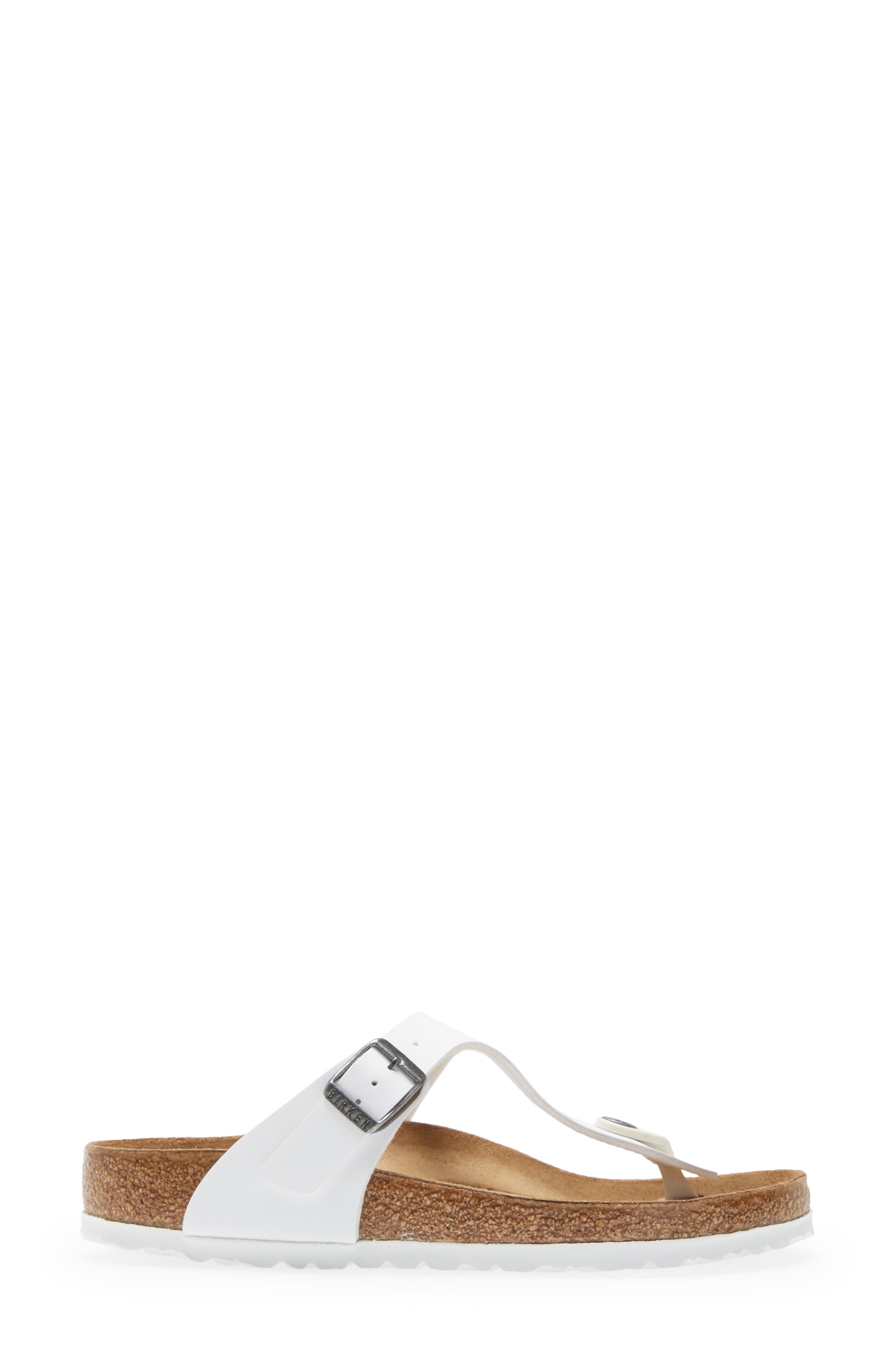 Birkenstock Gizeh Birko-Flor Sandal, Alternate, color, White