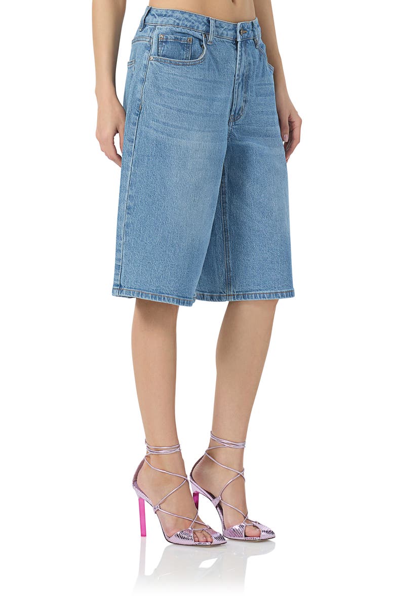 AFRM Low Rise Denim Bermuda Shorts, Alternate, color, South Pacific Wash