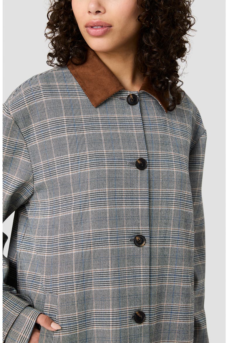 Matteo Plaid Jacket with Faux Suede Collar, Alternate, color, MATTEO PLAID SUITING