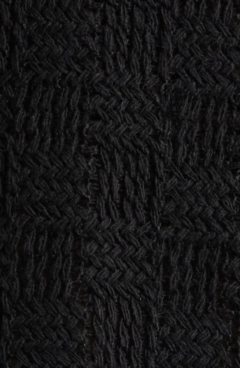 RIZORT Gregory Basket Weave Knit Camp Shirt, Alternate, color, Black