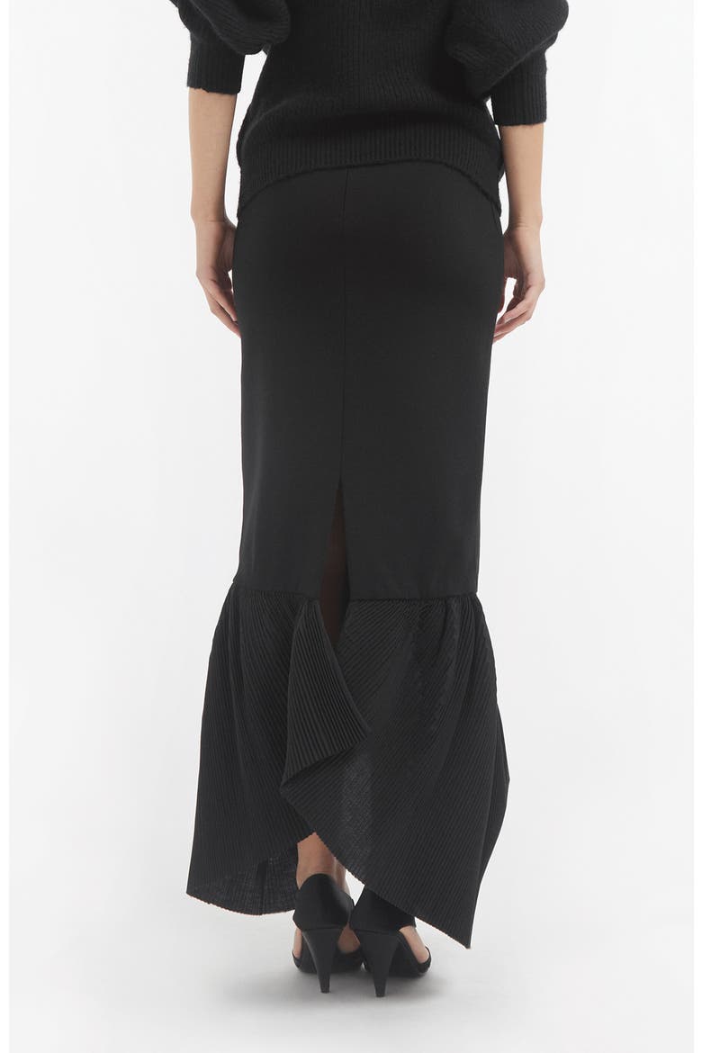 Peplum Skirt in Jersey, Alternate, color, Black