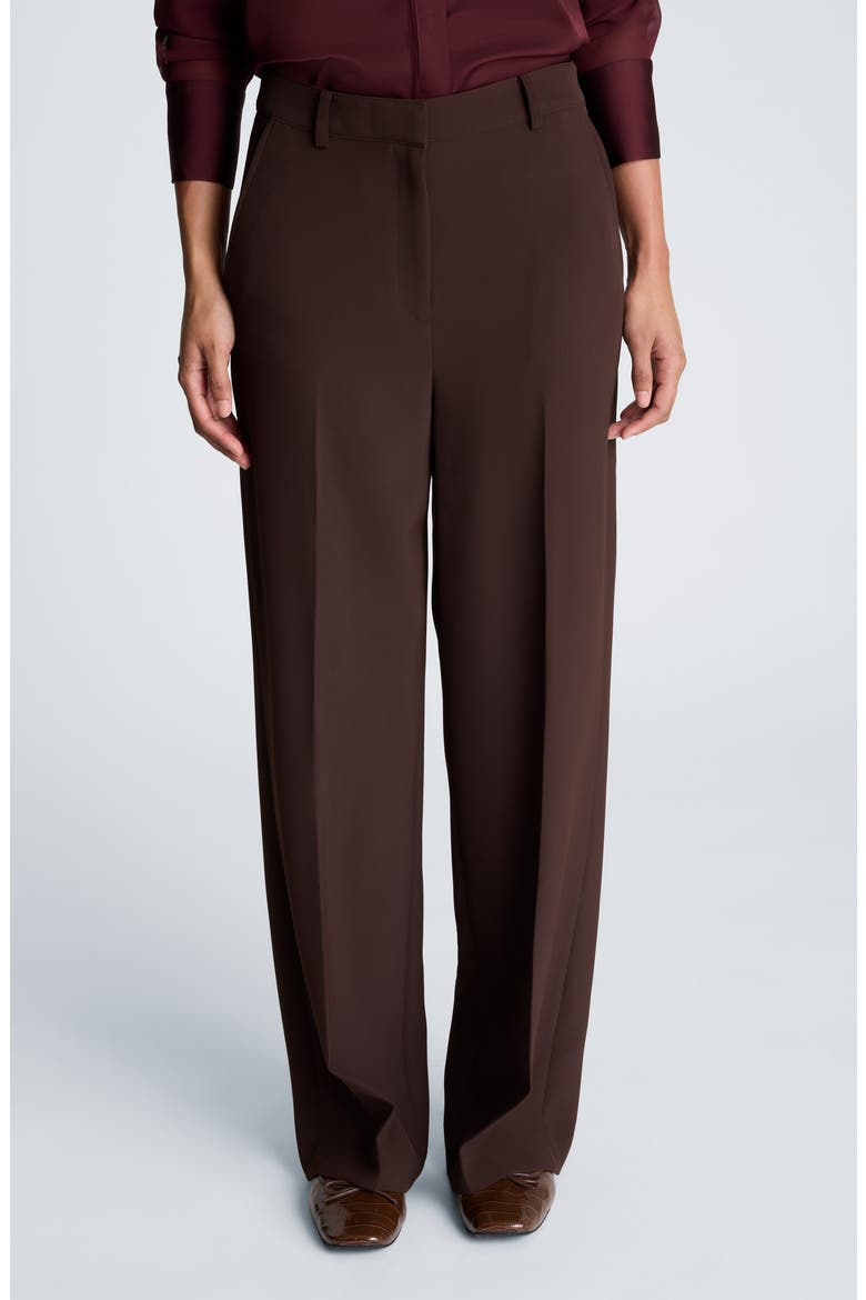 High Waist Wide Leg Slash Pocket Pants, Main, color, MEDIUM BARK