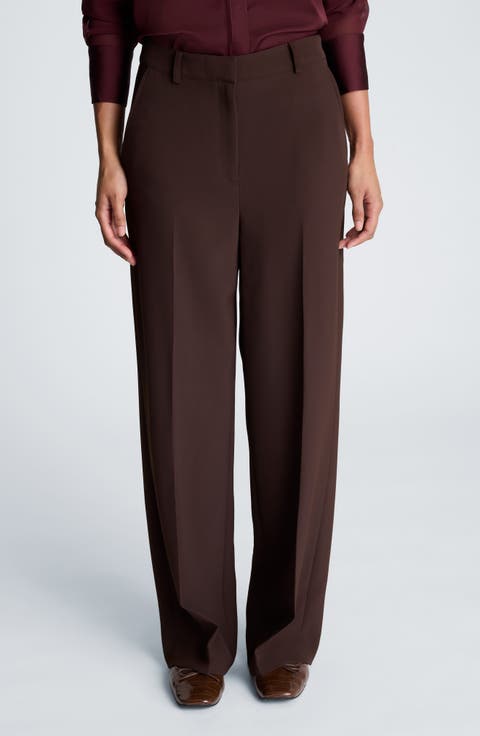 High Waist Wide Leg Slash Pocket Pants