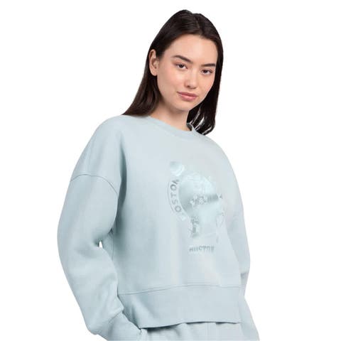 Women's Starter  Cream Boston Celtics Pastel Boxy Sweatshirt