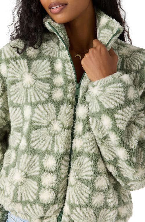 O'neill Cordin Allover Print Fleece Jacket In Green