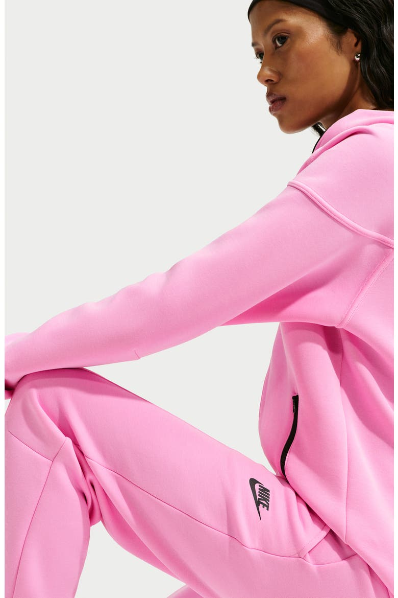 Sportswear Tech Fleece Mid-Rise Joggers, Alternate, color, PINK RISE/ BLACK