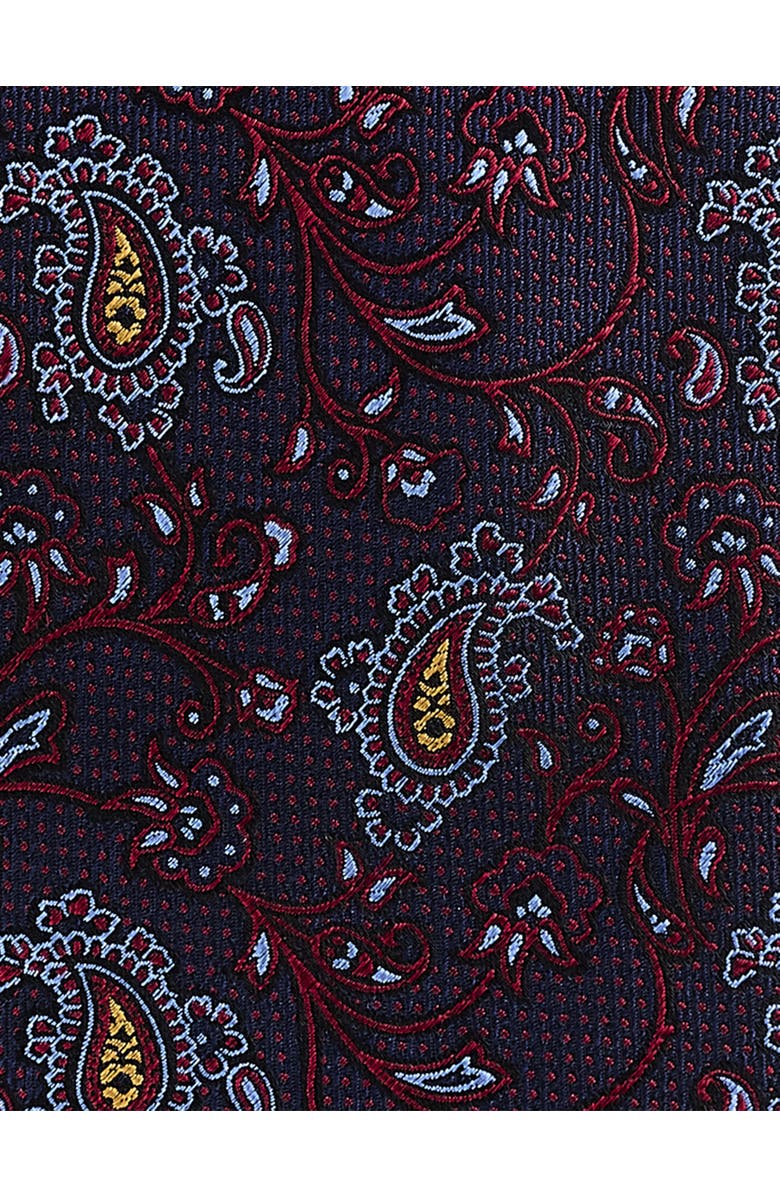 Oak Hill Premium by DXL Big & Tall Paisley Vines Tie, Alternate, color, Burgundy