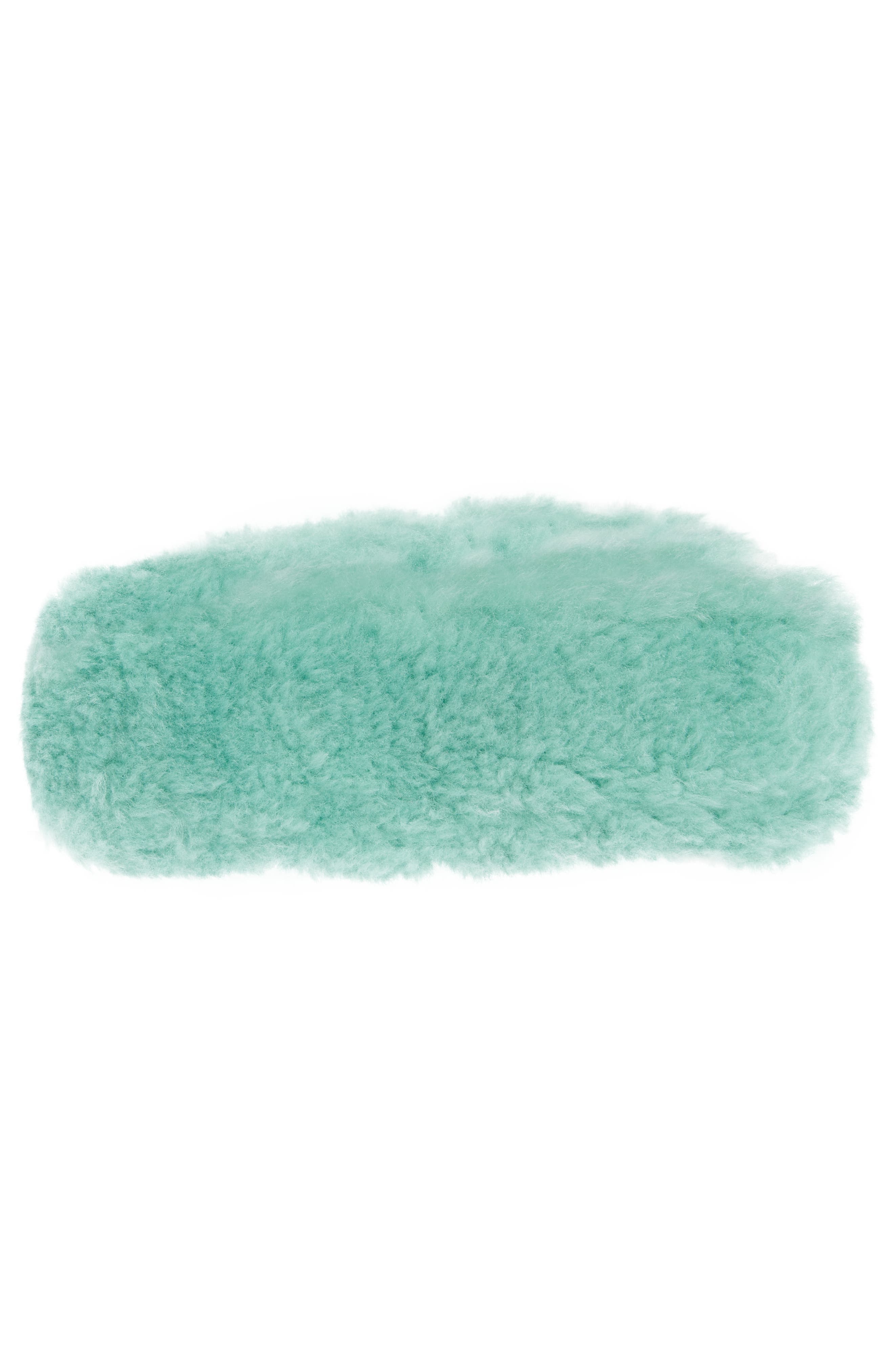 Small Lou Puffer Genuine Shearling Pouch, Alternate, color, ICED MINT