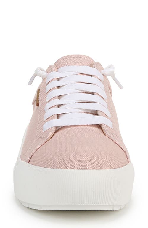 Dr. Scholl's Women's Time Off Go Closed Round Toe Lace Up Platform Sneakers In Blush