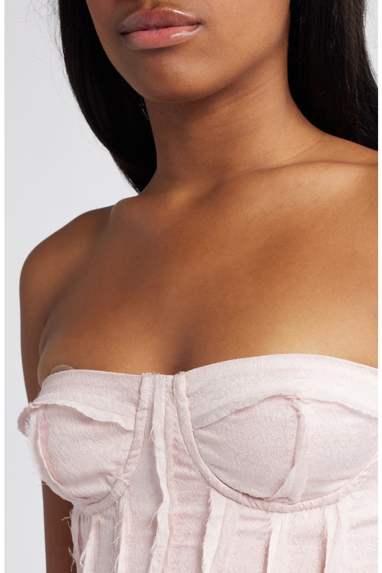 Strapless Corset Top, Alternate, color, PINK ICING