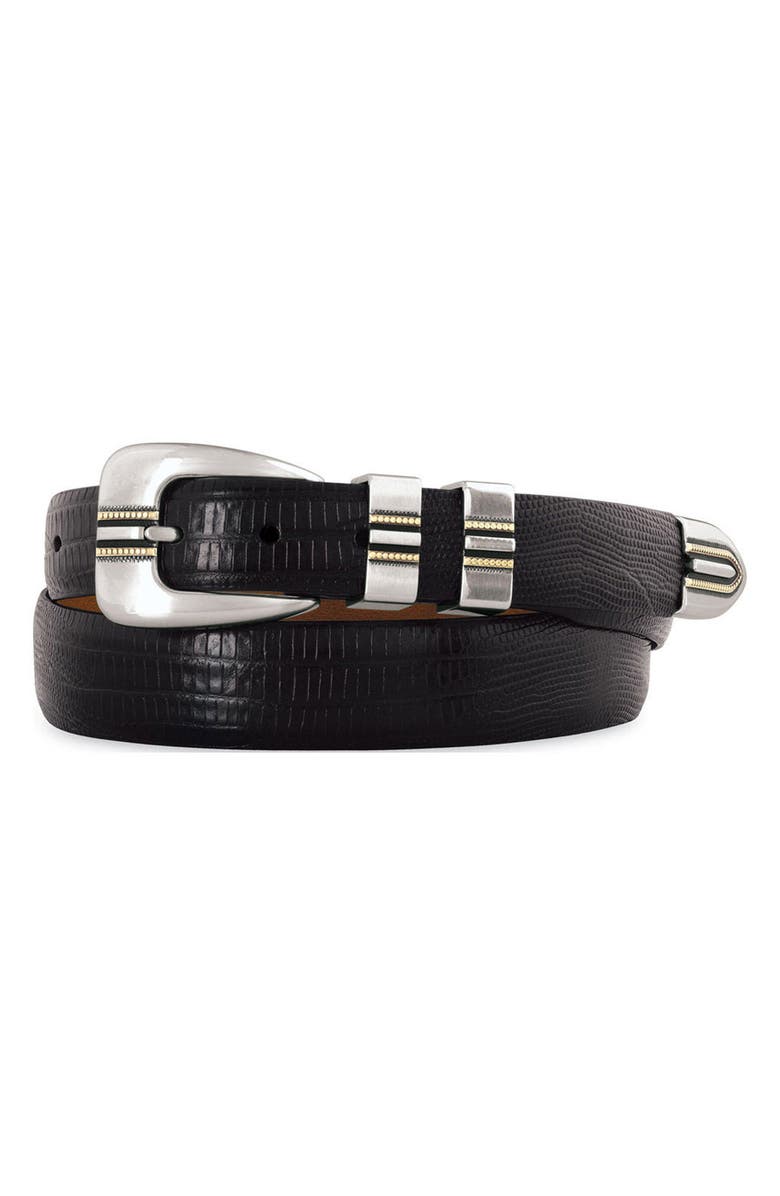 Johnston & Murphy Leather Belt, Main, color, 