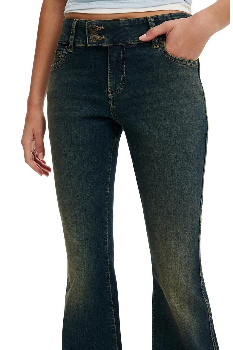 Women's Mid Rise Bootcut Jean, Alternate, color, Dusky Blue Pocket