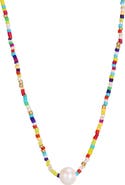 Adornia Freshwater Pearl & Resin Bead Necklace