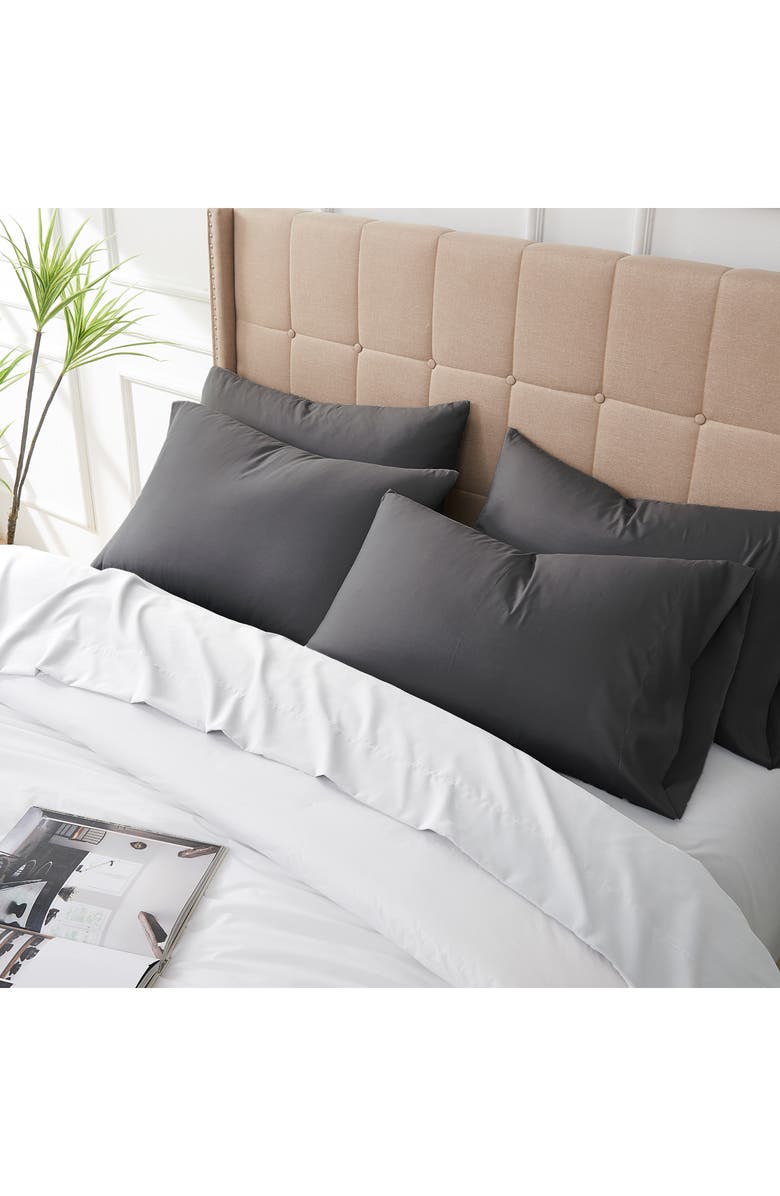 SOUTHSHORE FINE LINENS 4 Piece Pillow Case Set, Alternate, color, Slate