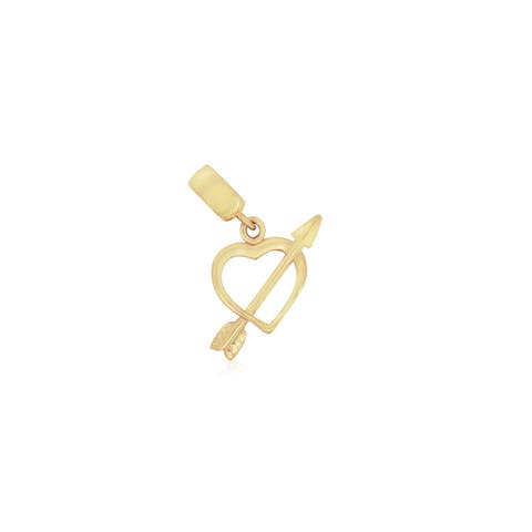 Mini Gold Heart and Arrow Charm