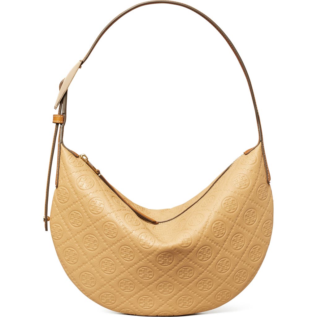 Tory Burch T-monogram Jacquard Crescent Shoulder Bag