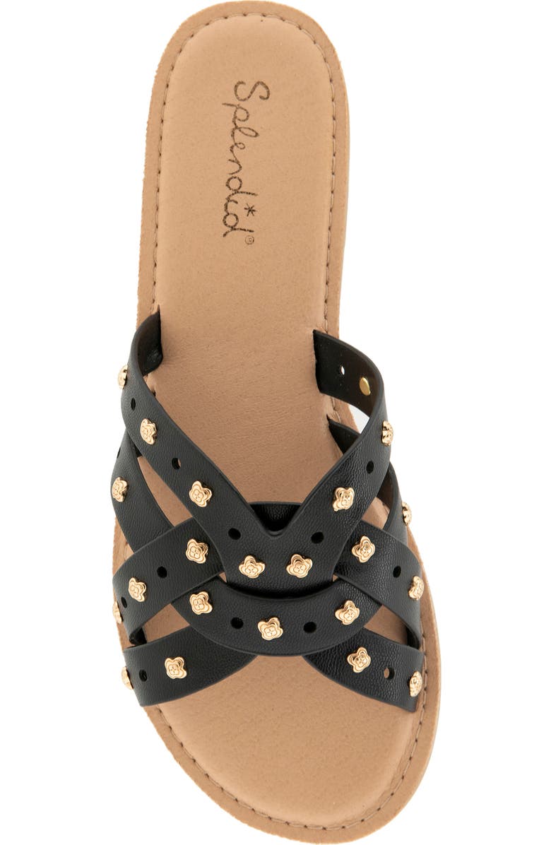 Splendid Simon Studded Slide Sandal, Alternate, color, Black