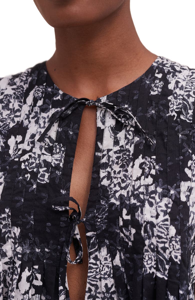 Desmond & Dempsey Pleated Cotton Short Pajamas, Alternate, color, 