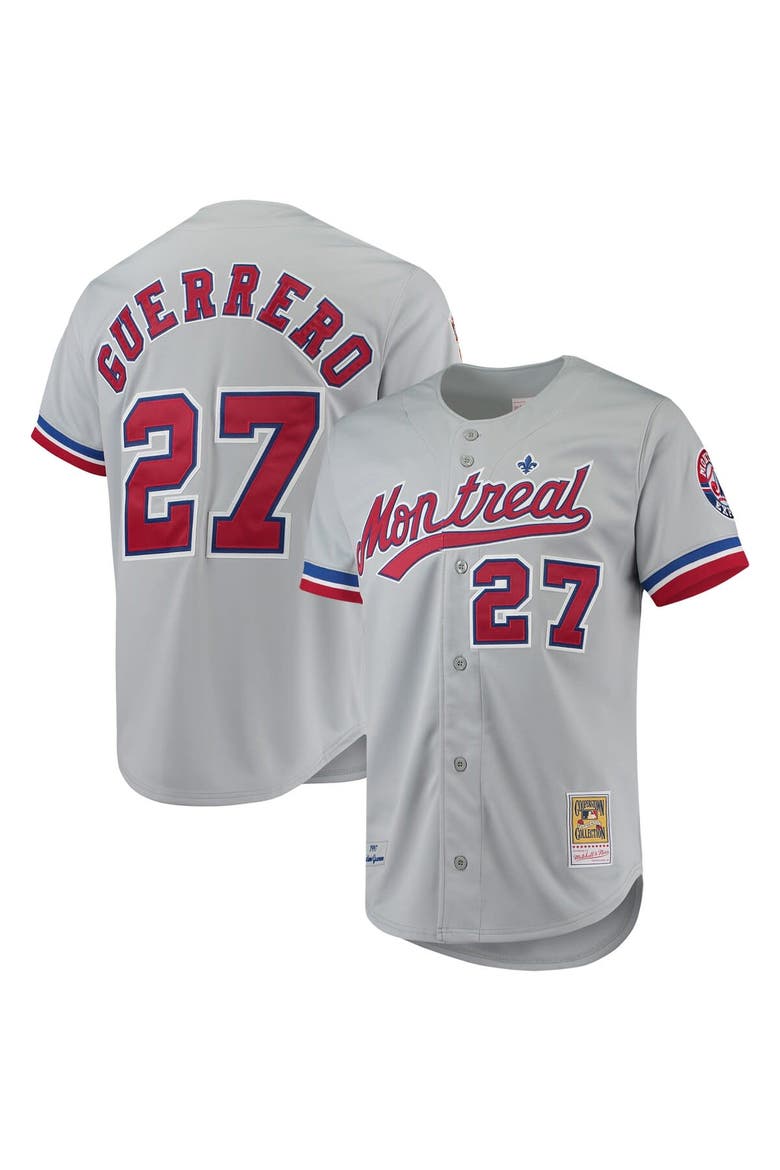 Men's Mitchell & Ness Vladimir Guerrero Gray Montreal Expos Cooperstown Collection Authentic Jersey, Alternate, color, Gray