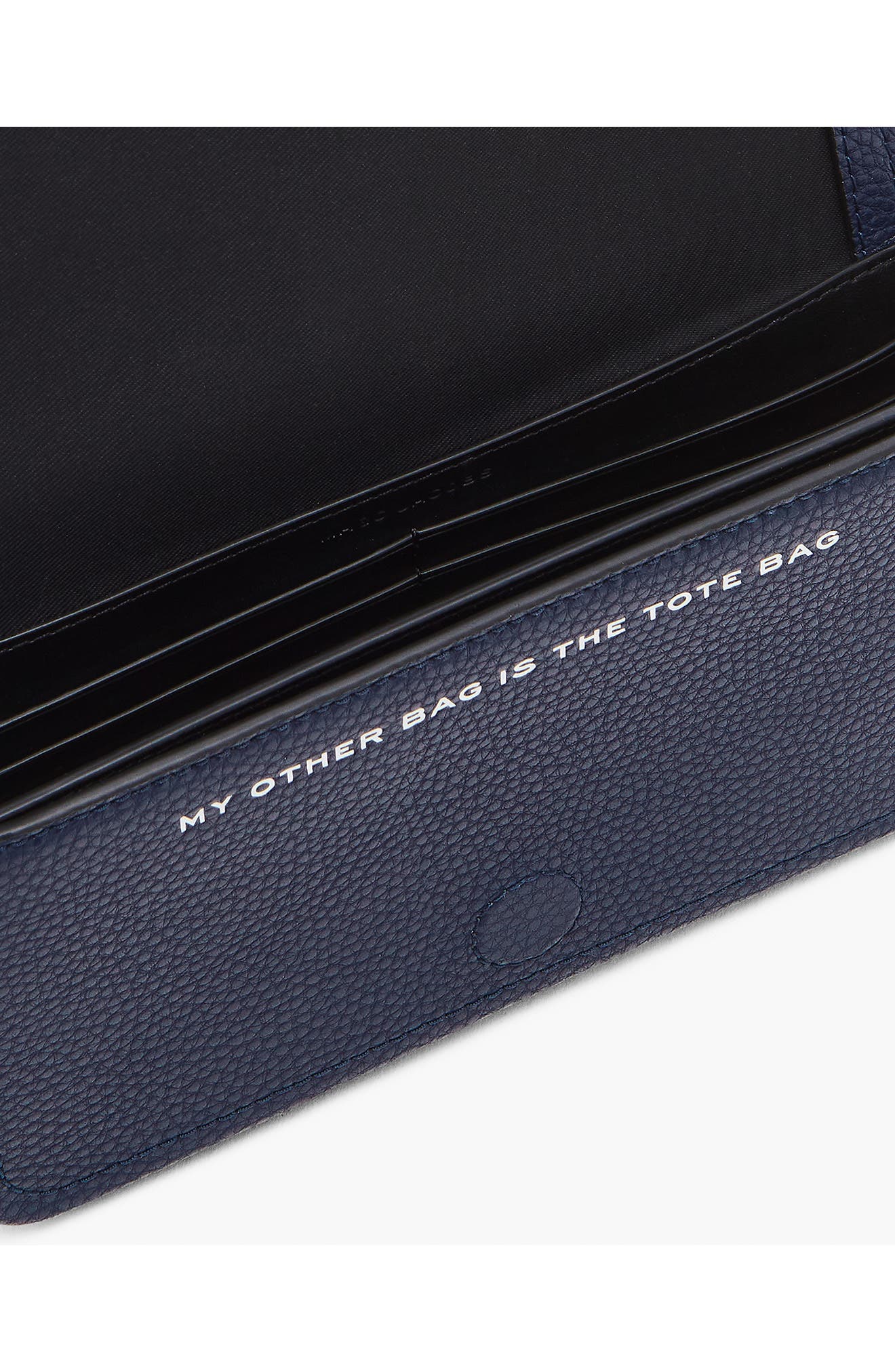 Marc Jacobs The Mini Leather Crossbody Bag, Alternate, color, Navy Multi