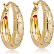 Astley Clarke Gold Celestial Tiny Star Hoop Earrings