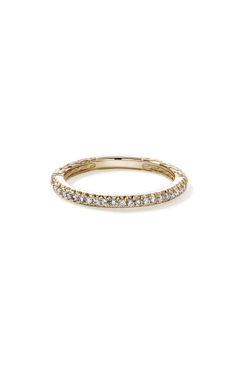 John Hardy JH Essential Pavé Band Ring, Gold, Diamonds, 2mm, Main, color, Gold