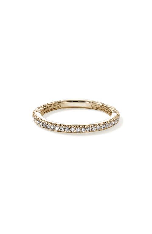 John Hardy 14kt Yellow Gold Jh Essential Diamond Band Ring In Gold
