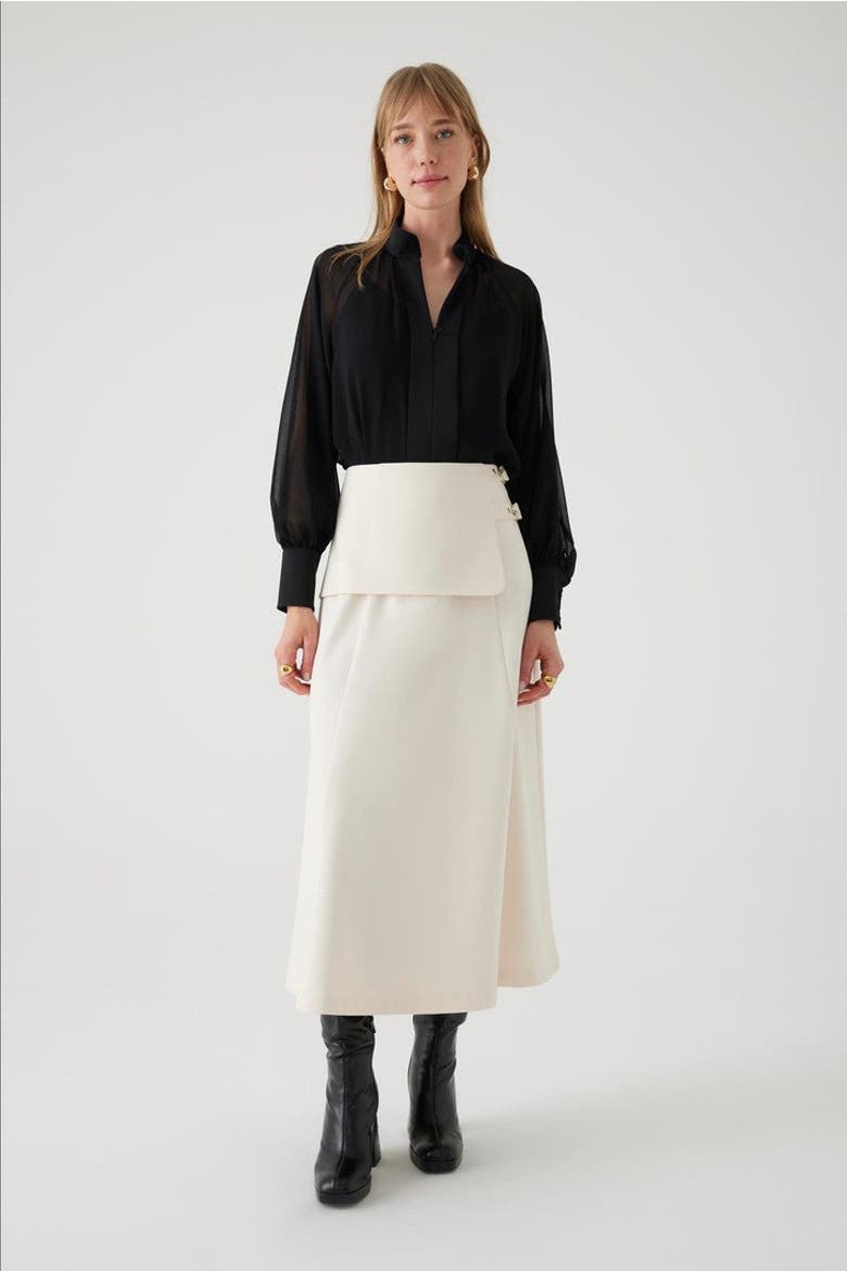 Arlene Chiffon Blouse, Alternate, color, BLACK