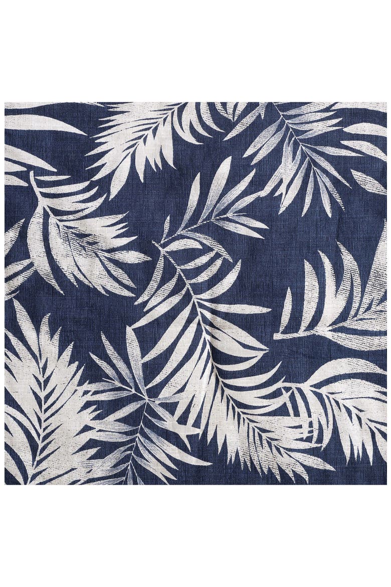 Marina Leaf Cotton Comforter Set, Alternate, color, NAVY/ WHITE