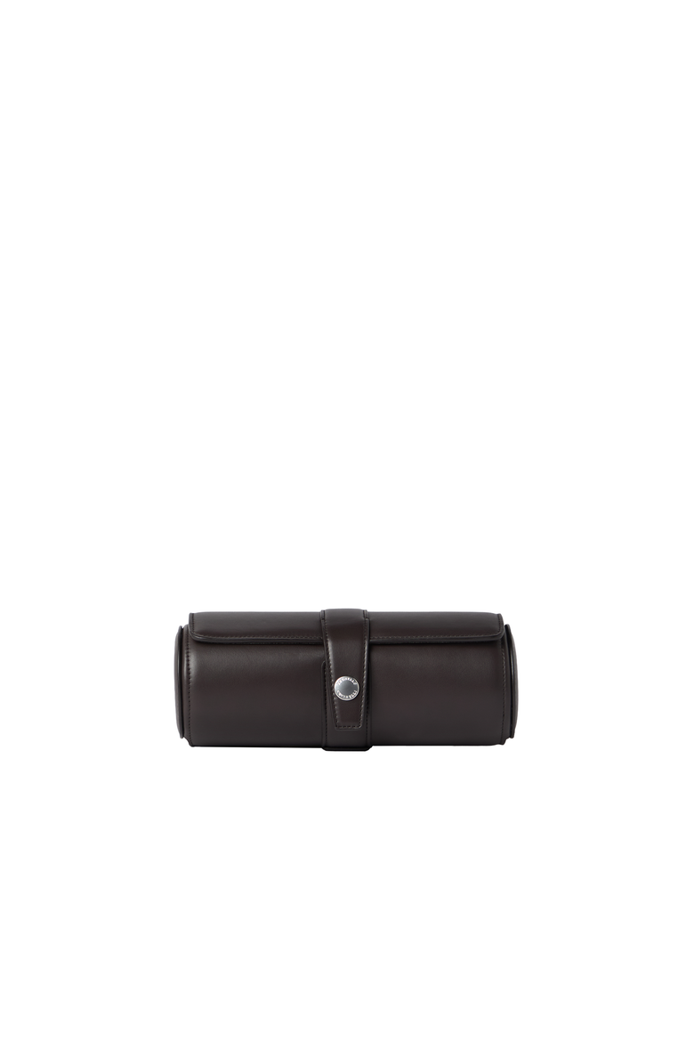 Smooth calfskin watch holder, Alternate, color, Brown