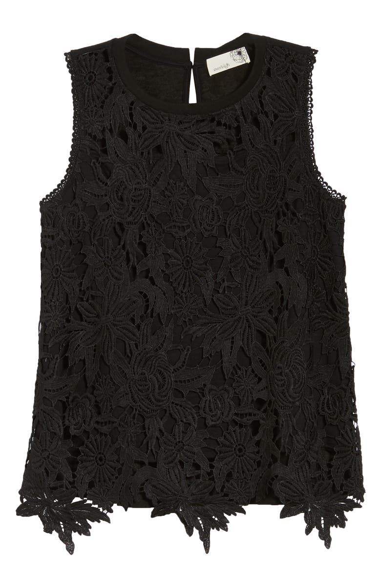 Everleigh Lace Front Sleeveless Top, Alternate, color, 