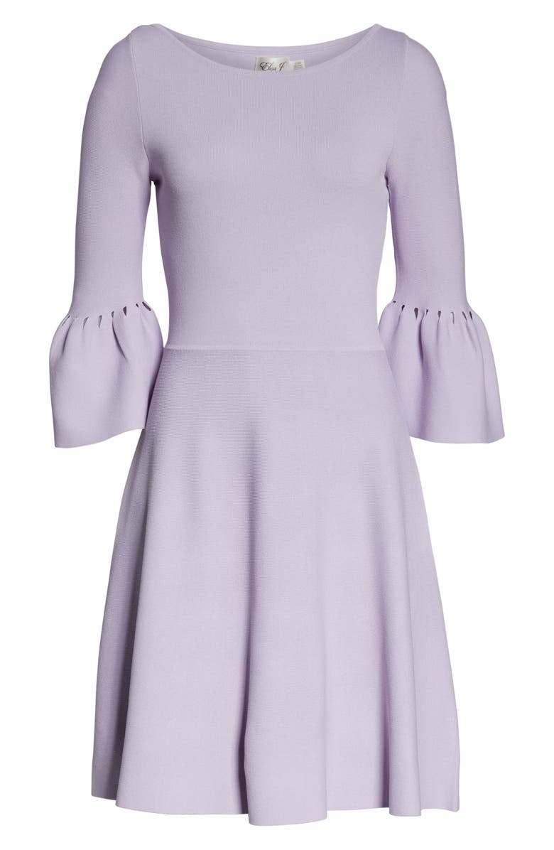 Eliza J Cutout Bell Sleeve Sweater Dress, Alternate, color,