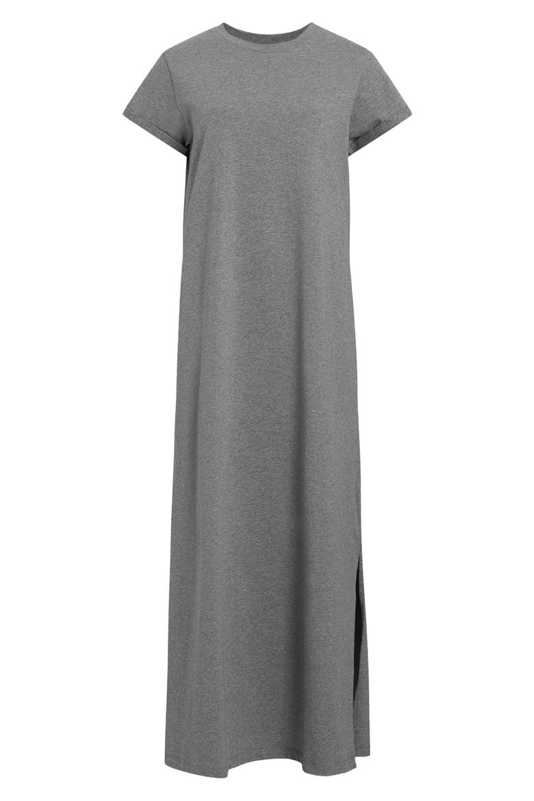 Anna Cotton Maxi T-Shirt Dress, Alternate, color, CHARCOAL MARL
